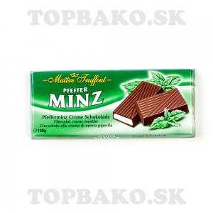 Horká čokoláda s mätovou náplňou 100g